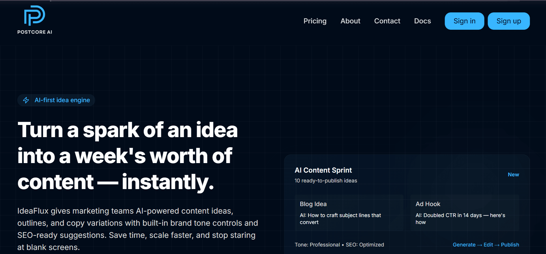 AI Powered Content Ideas Generator